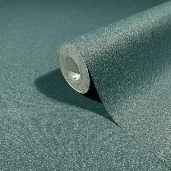 Sötétzöld textilhatású tapéta