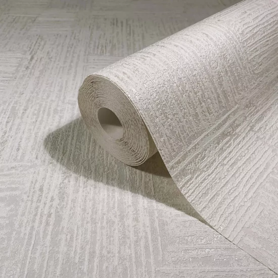 Krém bézs színű geometriai mintás tapéta