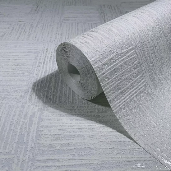 Kékesszürke fehér geometriai mintás tapéta