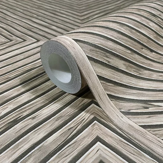 Barna bézs geometriai mintás tapéta