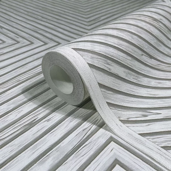 Lilásszürke fehér geometriai mintás tapéta