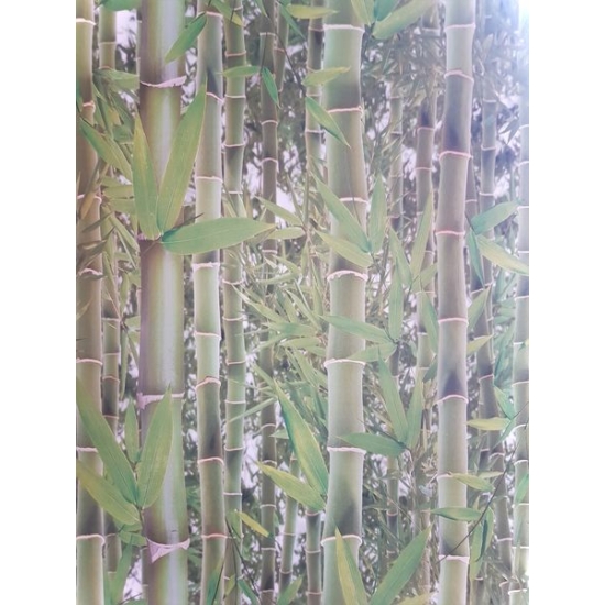 Zöld, 3d hatású, bambusznád mintás tapéta