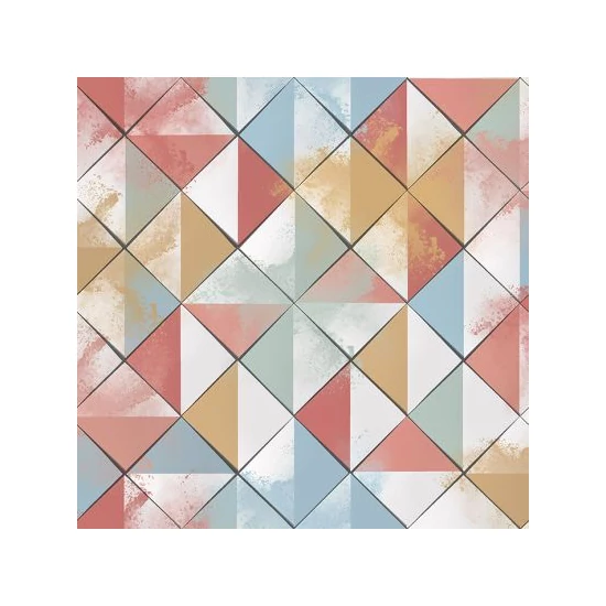 Színes geometriai mintás tapéta