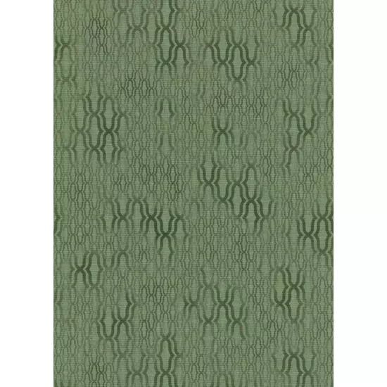 Keleti hatású zöld szürke tapéta