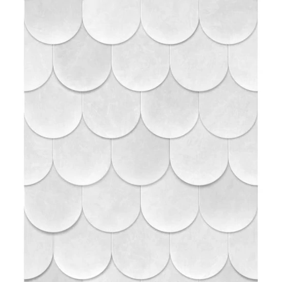 Világosszürke cserép mintás tapéta