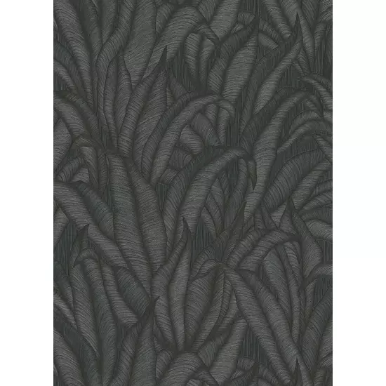 Fekete ezüst trópusi leveles tapéta