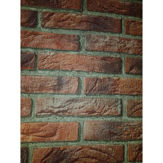 Piros tégla mintás tapéta