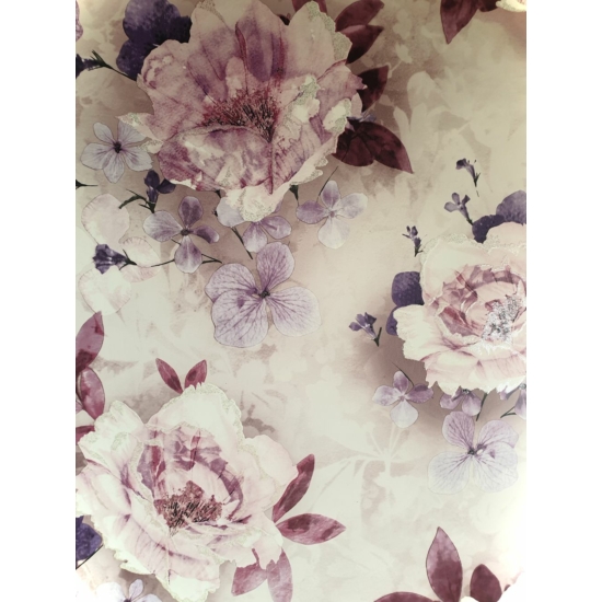 Rózsaszín lila virágos tapéta