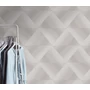 Kép 2/3 - Drapp szürkésbarna 3d geometriai mintás tapéta