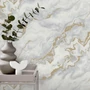 Kép 3/4 - Fehér szürke arany márvány mintás tapéta