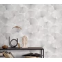 Kép 4/4 - halvány gyöngyszürke és ezüst tónus fémes hatású tapéta