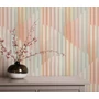 Kép 4/4 - gyöngyházfényű pasztell barack halvány rózsaszín krém zöld szinű tapéta