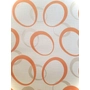 Kép 1/2 - Fehér alapon, hab felületű, narancs, körös tapéta