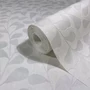 Kép 1/2 - Modern fehér leveles tapéta