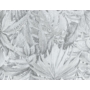 Kép 1/2 - Fehér, szürke árnyalatai, leveles tapéta