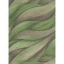 Kép 1/2 - Zöld szürkésbarna hullámos tapéta