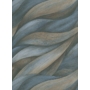 Kép 1/2 - Kék zöld barna hullámos tapéta