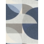 Kép 1/4 - Fehér, szürke, kék, barna, geometriai mintás tapéta