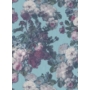 Kép 1/4 - Kék alapon, mályva, zöld, fehér, lila, virág mintás tapéta