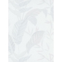 Kép 1/2 - Fehér szürke leveles tapéta