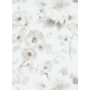 Kép 1/2 - Fehér, halványszürke, csillogó virág mintás tapéta