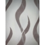 Kép 2/2 - Fehér alapon, bordó, hullámos tapéta