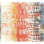 Kép 1/2 - kék, piros, narancssárga, fehér, bézs, elmosódott feliratos tapéta