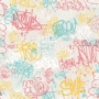 Kép 1/2 - Bézs, rózsaszín, sárga, kék, fehér, graffitis tapéta