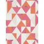 Kép 1/4 - fehér, narancssárga, rózsaszín, lila, drapp, geometriai háromszög mintás tapéta