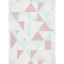 Kép 1/3 - fehér, kék, rózsaszín, geometriai mintás tapéta