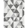 Kép 1/4 - fehér, szürke, szürkésbarna, geometriai mintás tapéta